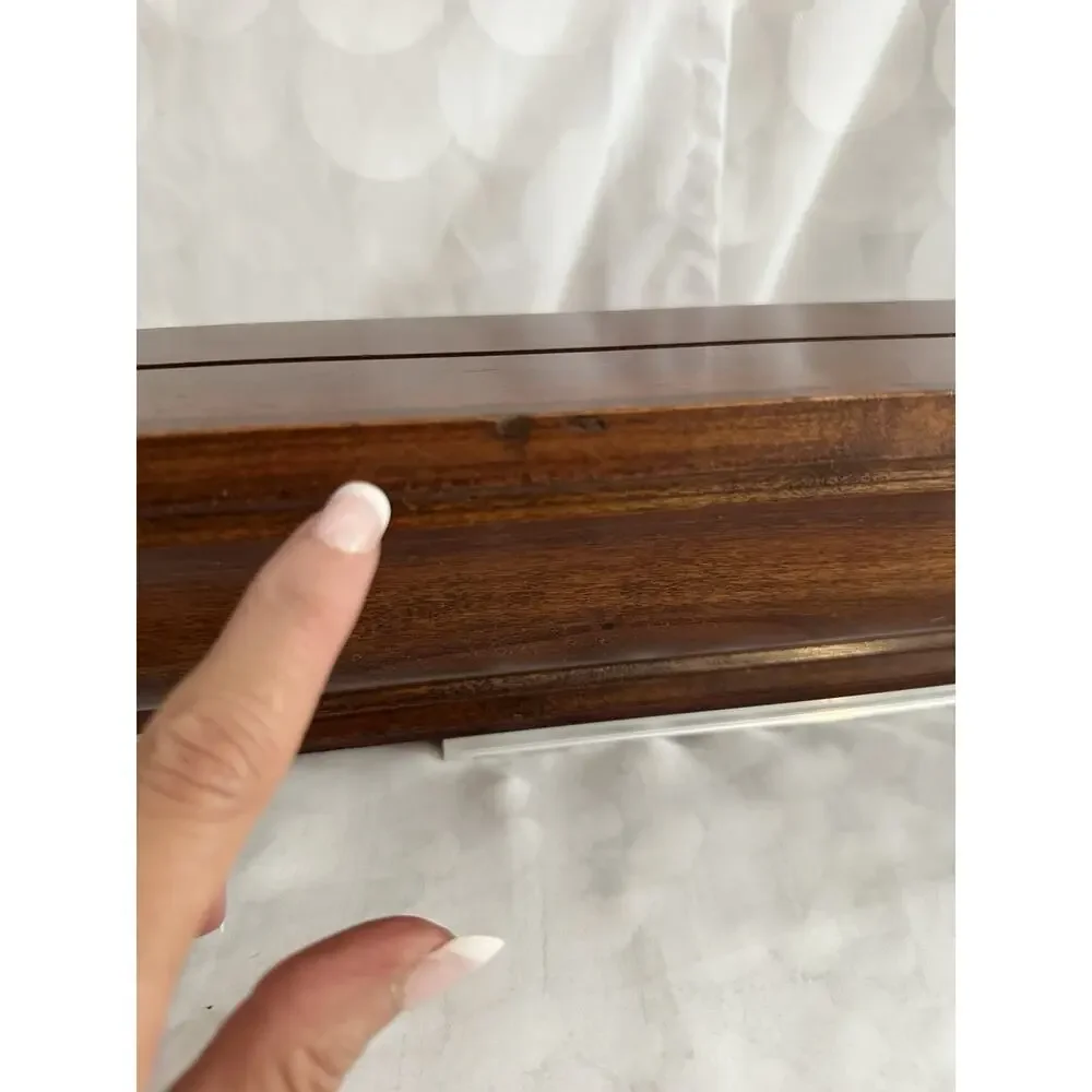 Pottery Barn Brown Wall Shelf Floating Crown Molding Style 24” Traditional
